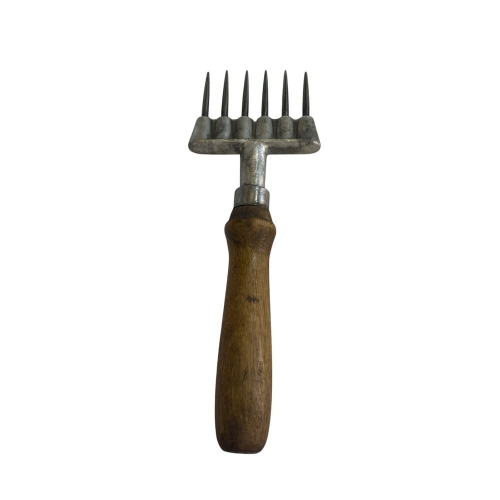 Ice Chipper Vintage Pick Wood Handle Chisel Kitchen Tool Iron 6 Prongs Tools Vtg